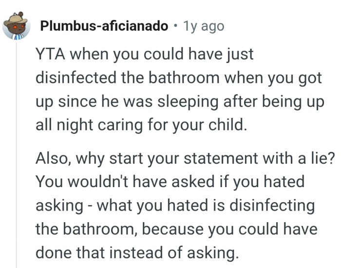 This Redditor believes the OP started her statement with a lie