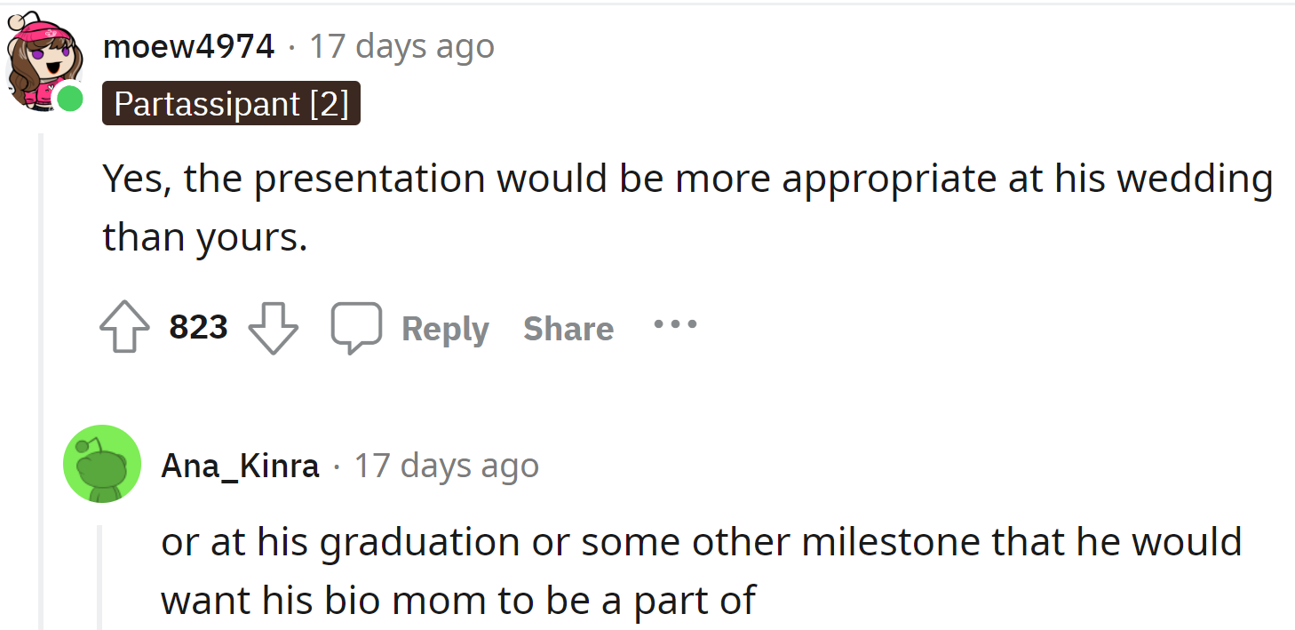 And excellent suggestions kept coming in.