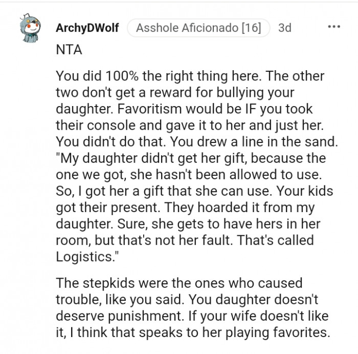 You drew a line in the sand.