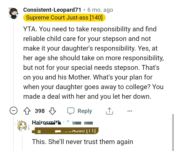 And the comments from other Redditors roll in...