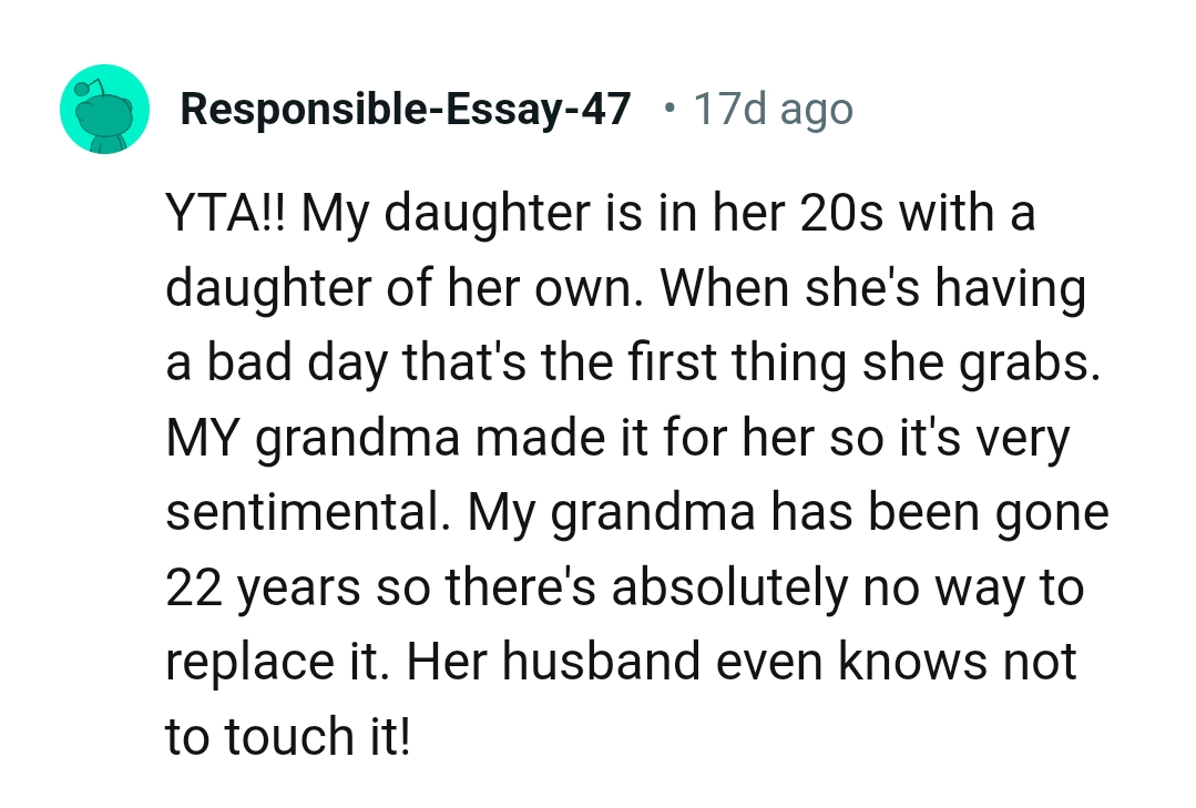 What She Grabs When She's Having a Bad Day