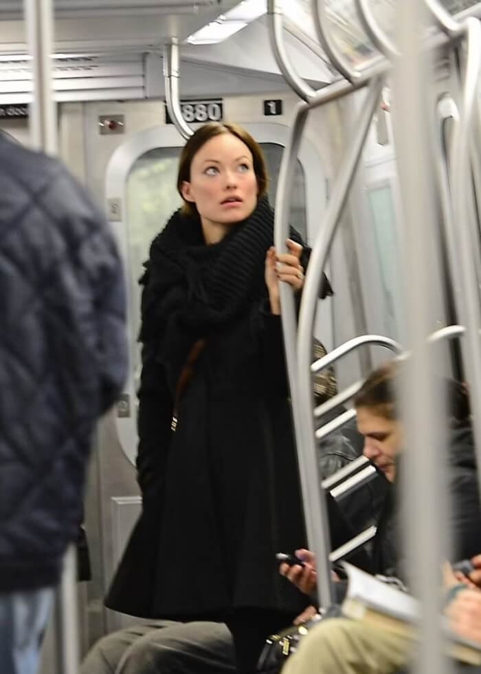 11. Olivia Wilde sighted on public transport