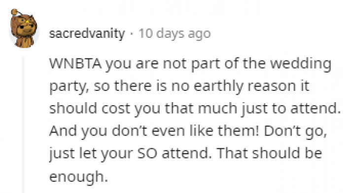 Send the boyfriend alone