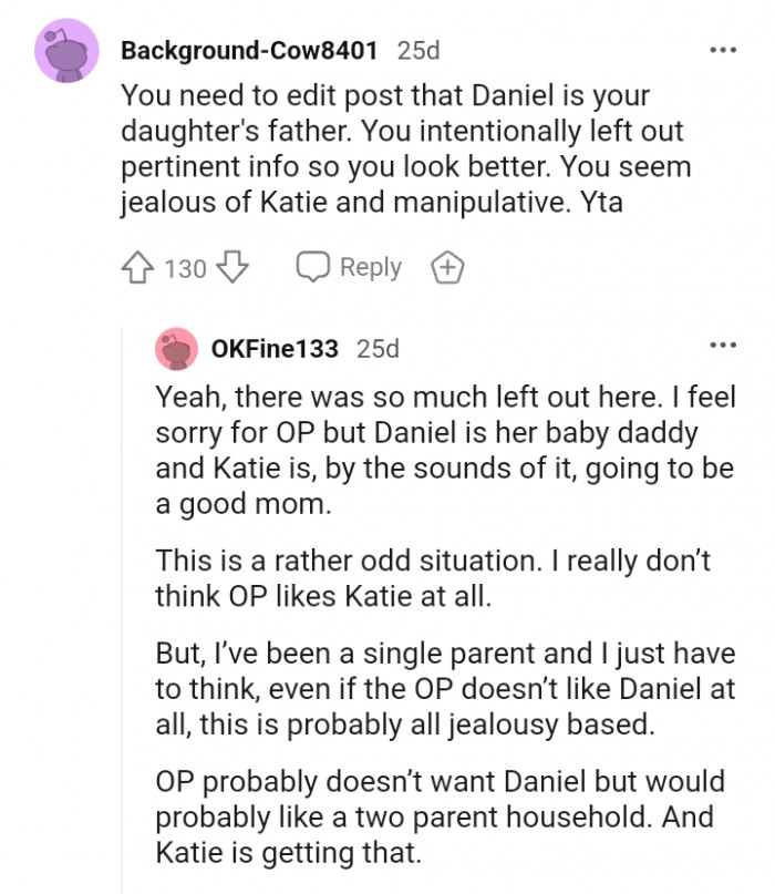 Katie, by the sounds of it, is going to be a great mom