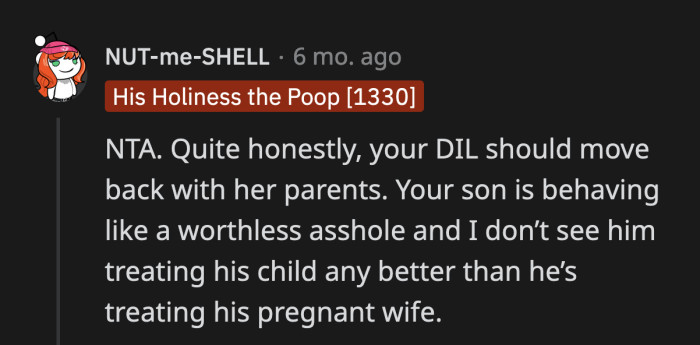OP's DIL will probably fare better once her parents are by her side. Having an absentee husband while going through a difficult pregnancy can't be healthy for her.