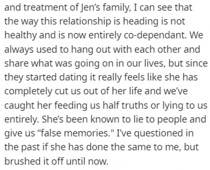 Things have been awkward between the friends ever since Jen started dating John