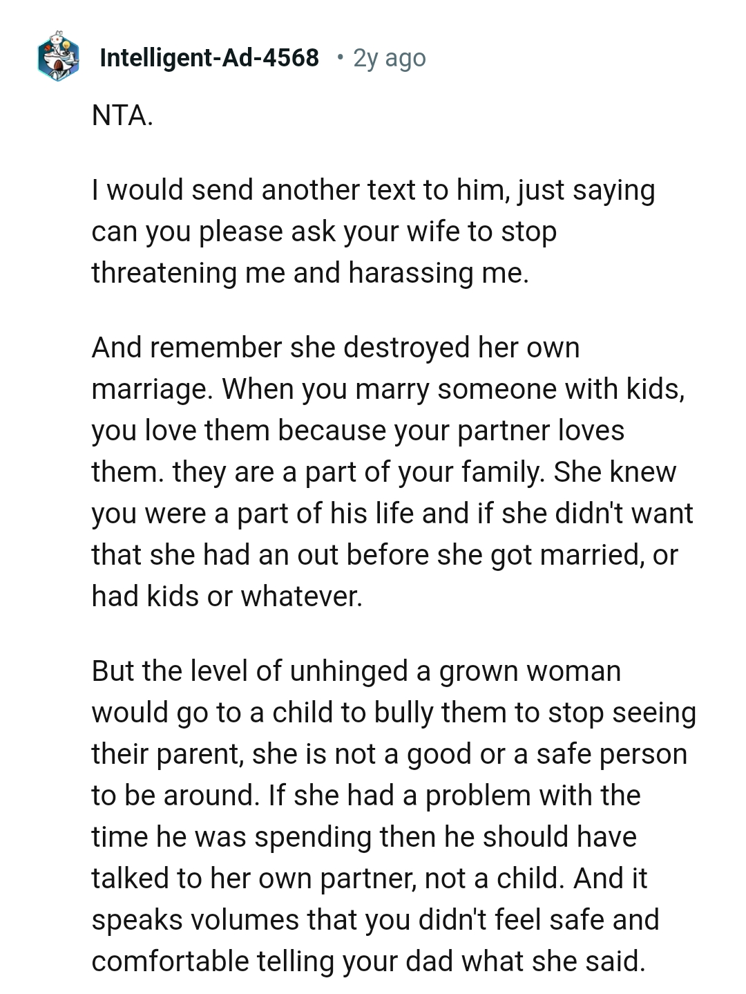 When you marry someone with kids, you have to love them