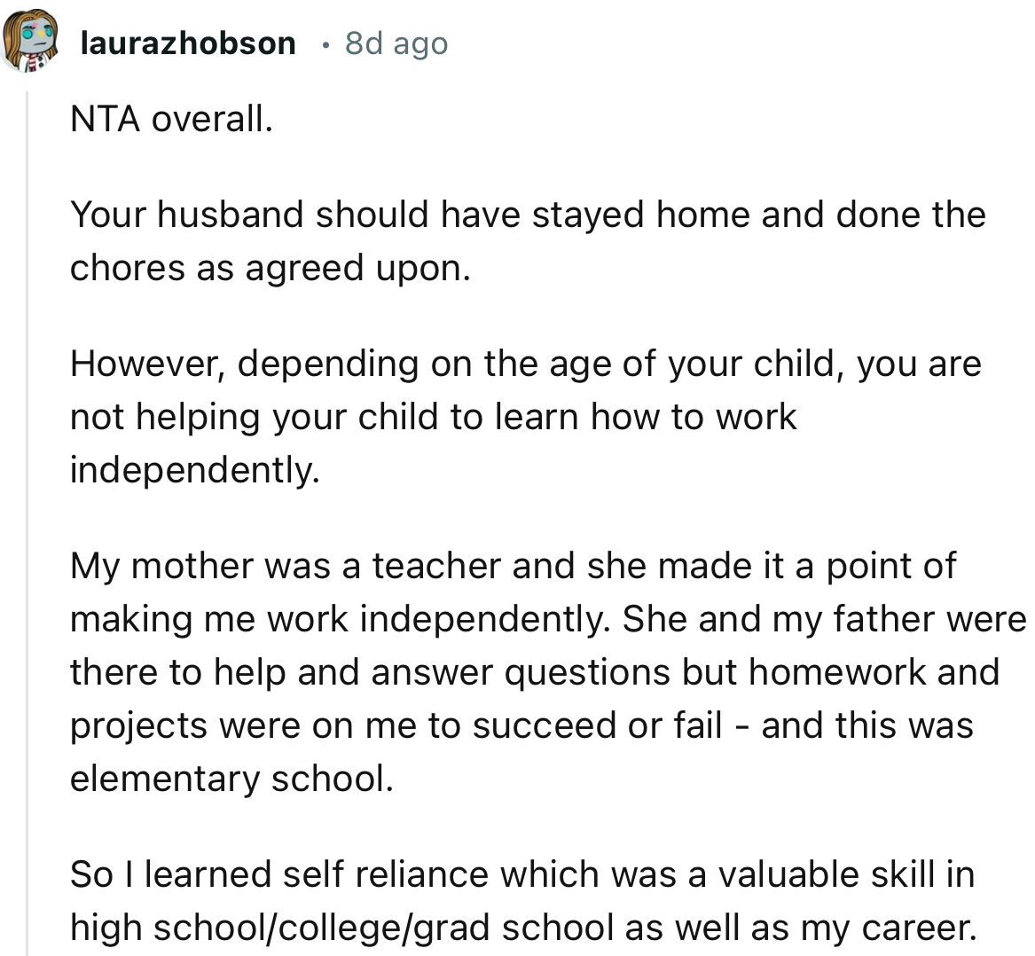 “NTA Overall. Your Husband Should Have Stayed Home and Done the Chores as Agreed Upon.”