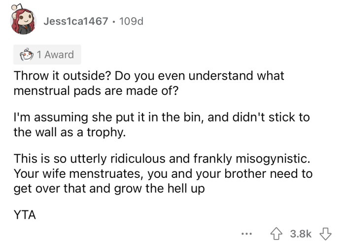 The brother should've suggested a better way to dispose of it.