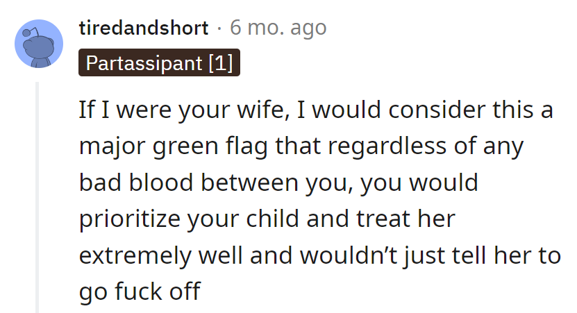 Green flag: Mastering the bad blood tango, prioritizing the child without a 