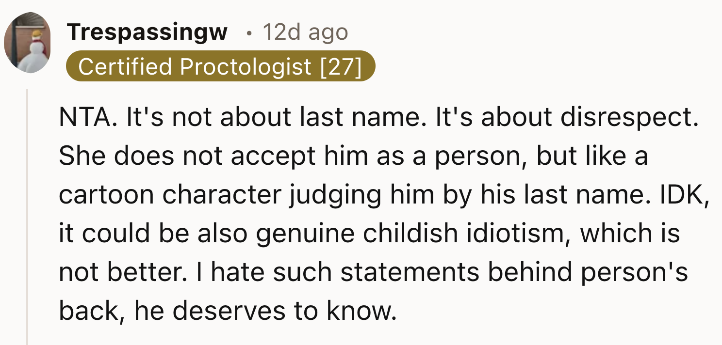 It's not just about the last name