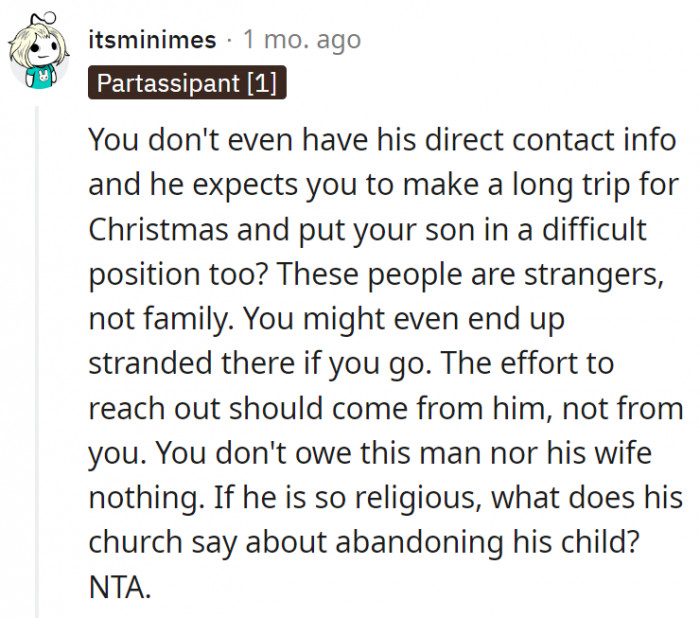 19. These people are basically strangers, so they deserve such treatment.