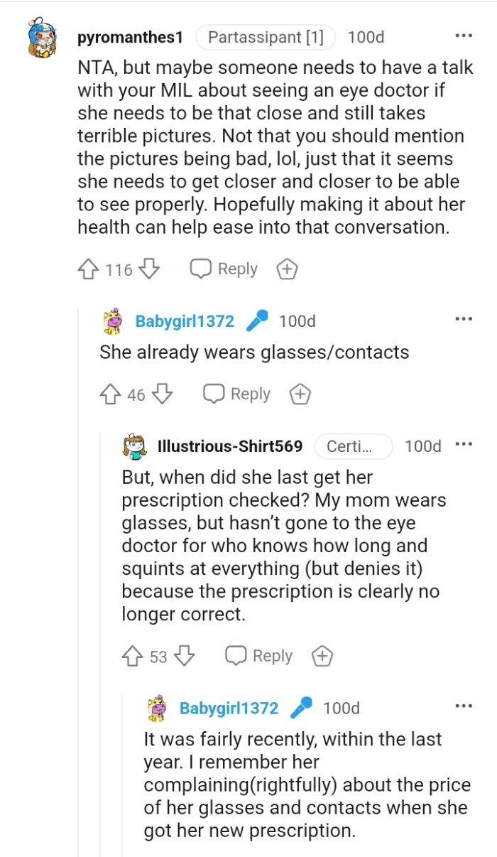 Not that you should mention the pictures being bad