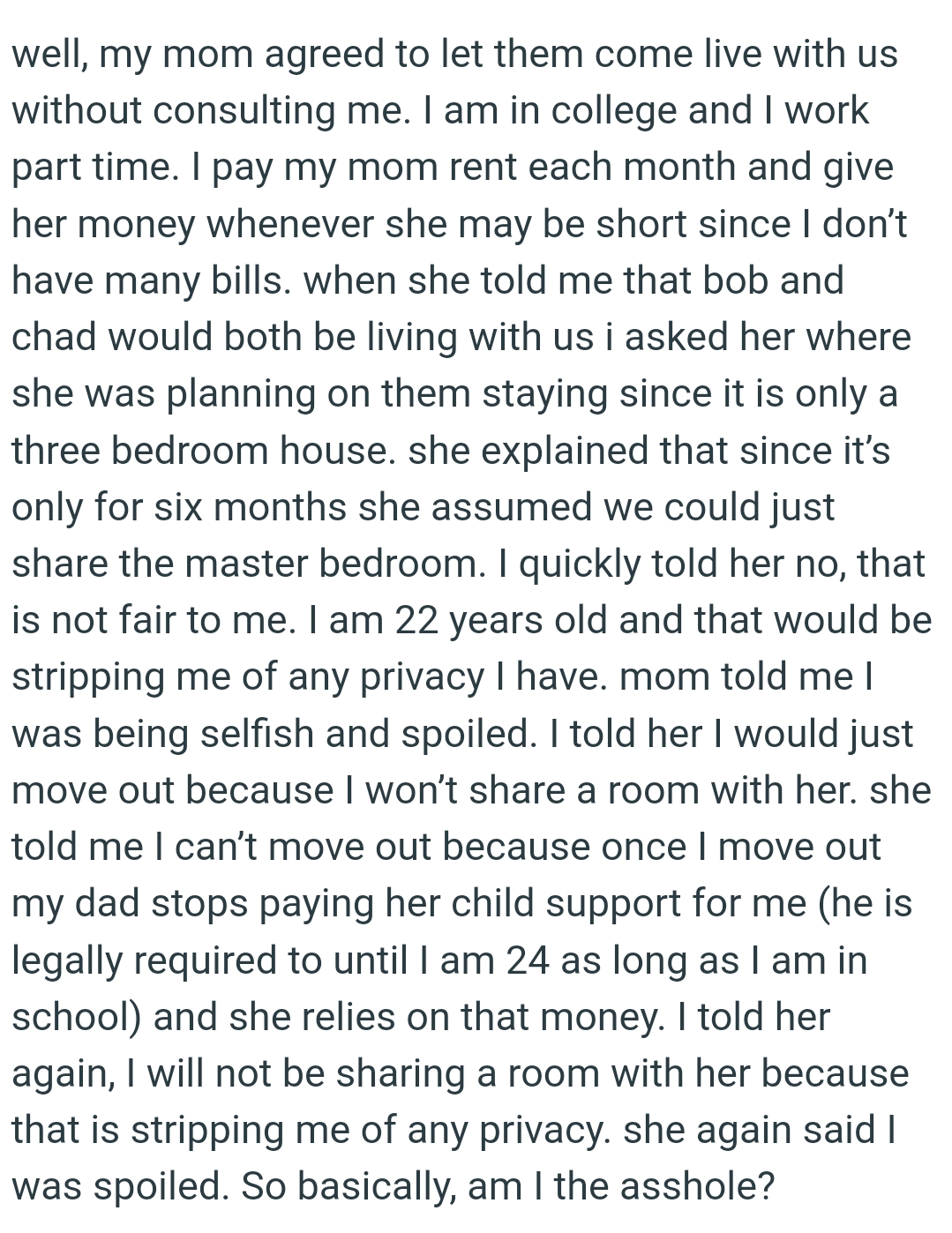 This is not fair to the OP