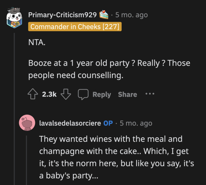 It's odd to want to get drunk at a one-year-old's birthday party.