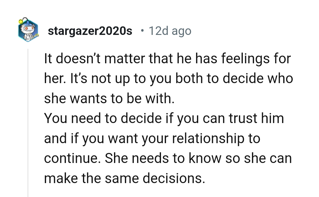 The OP should decide if he can trust his friend