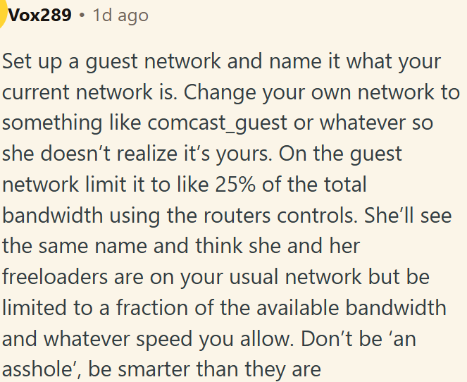 OP can create a guest network with the same name but restricted bandwidth.