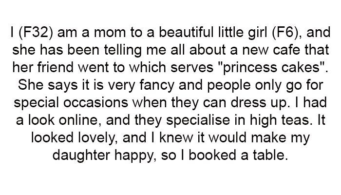 1. She says it is very fancy and people only go for special occasions