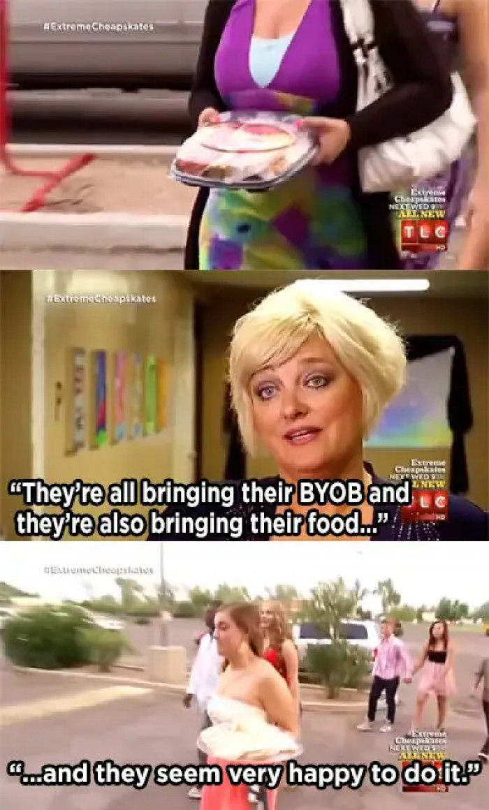 9. The couple who made their wedding guests bring cake and their own food to be part of their ceremony