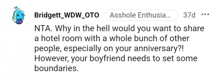 Your boyfriend needs to set some boundaries