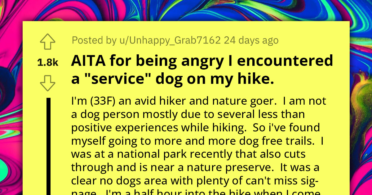Hiker Woman Gets Blasted Online For Telling Someone Their Service Dog Is Fake After Encountering Them On A Trail That Was Supposed To Be Dog-Free
