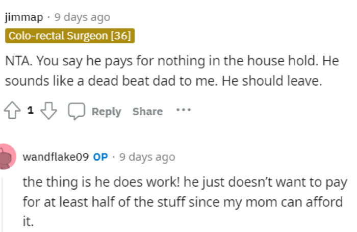 It does seem like he's a deadbeat, and he should really take a look in the mirror before deciding to continue any sort of relationship.