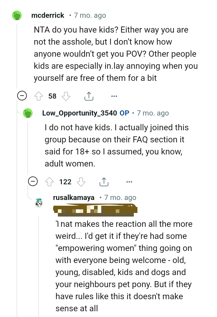 Free of them for a bit