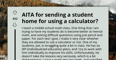 Teacher Sends Special-Needs Student Home for Using Calculator During Test