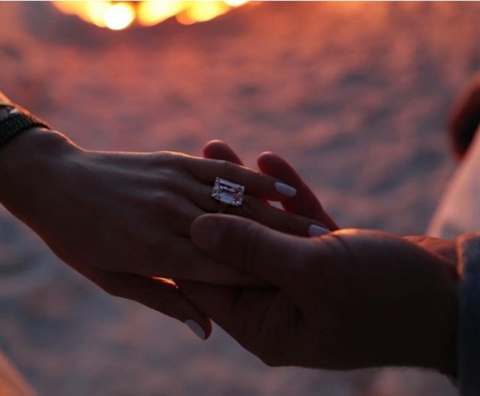 They got engaged a month after their second anniversary