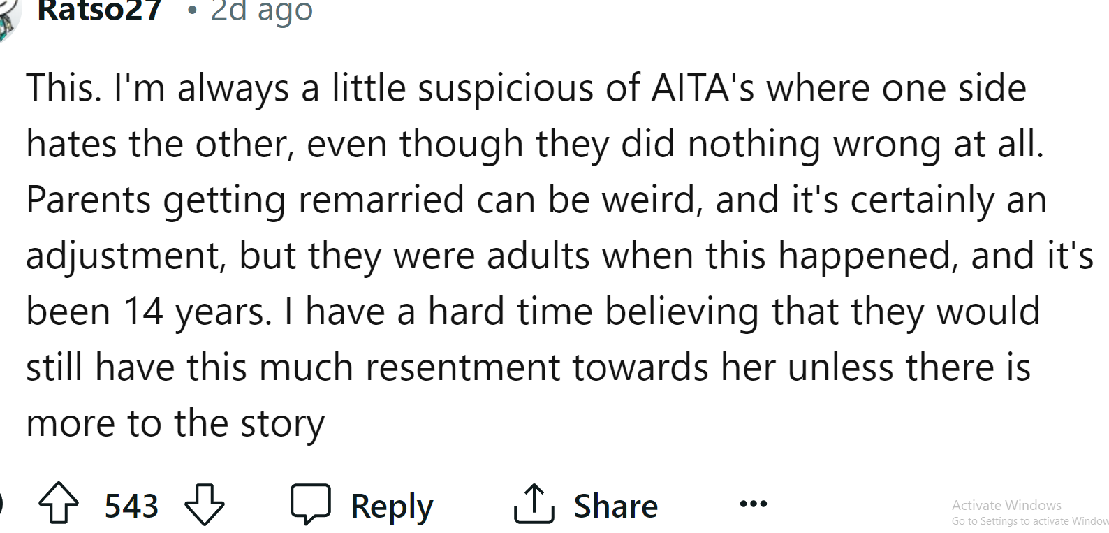 Another Redditor agreed