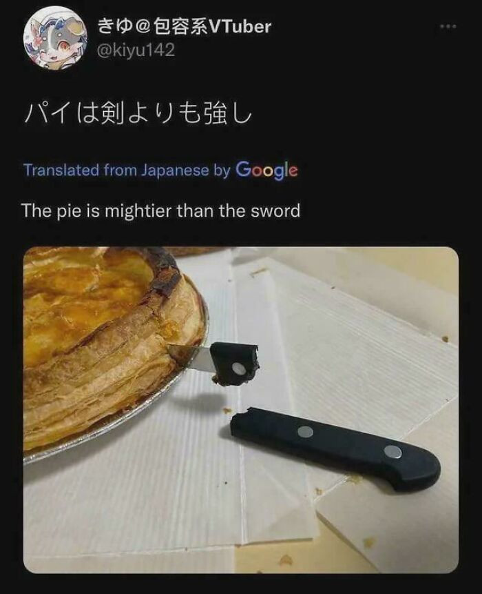 "The Mighty Pie, Desecrator Of Knives"