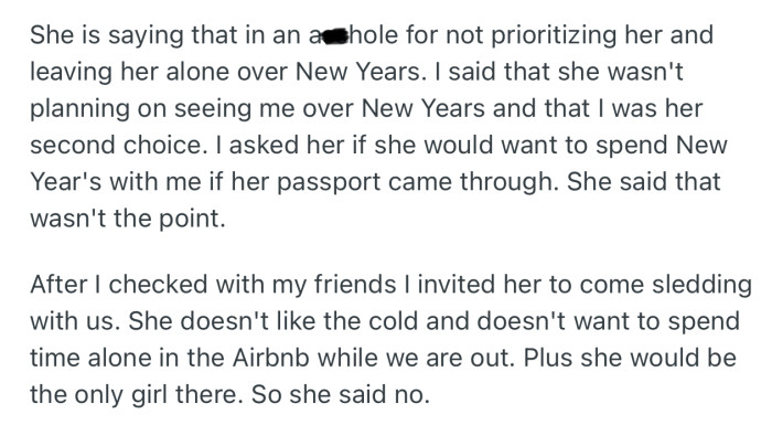 OP’s girlfriend got upset and accused him of not prioritizing her. Despite his efforts to fix her into his plans, she wasn’t open to any suggestions