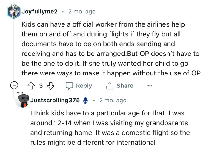 If she truly wanted her child to go, there were ways to make it happen without involving OP.