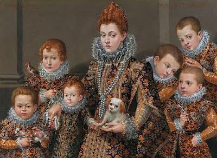 "Portrait Of Bianca Degli Utili Maselli And Her Children" By Lavinia Fontana, Painted Around 1604–1605
