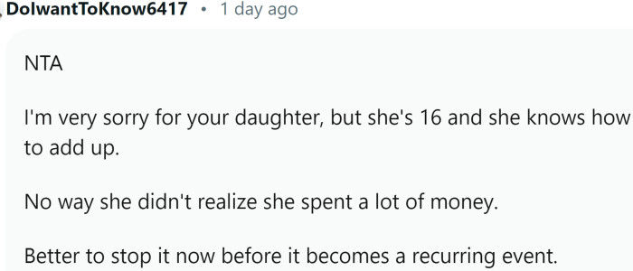 She is 16 and knows basic math