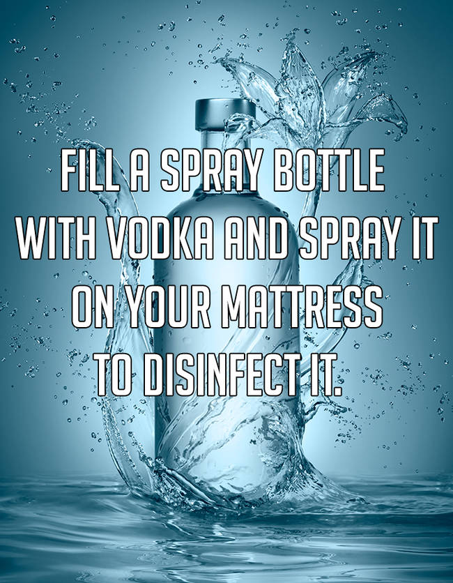 1. Disinfect your mattress with vodka