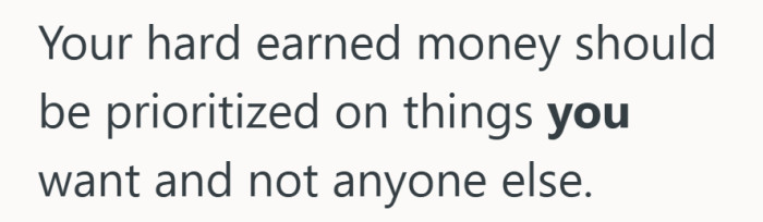 It’s true. At some point you have to put your own needs back at the top of the list.