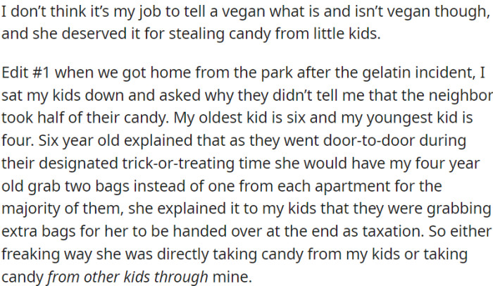 Moral dilemmas and accountability in parenting and neighbor's actions.