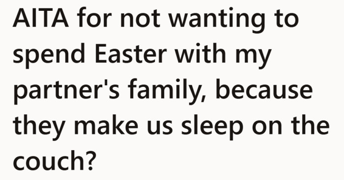 A long-term relationship meets a familiar problem that keeps coming back every holiday.
