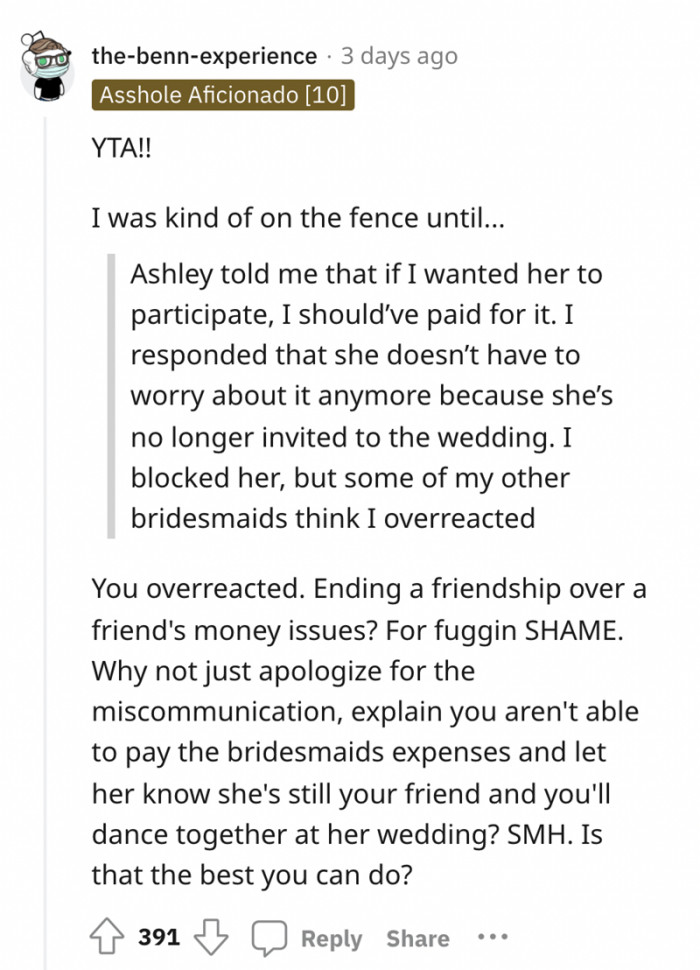 A friend going broke is not a reason to end the friendship. These things change. Money problems can happen to anyone. Tomorrow, it could be you.