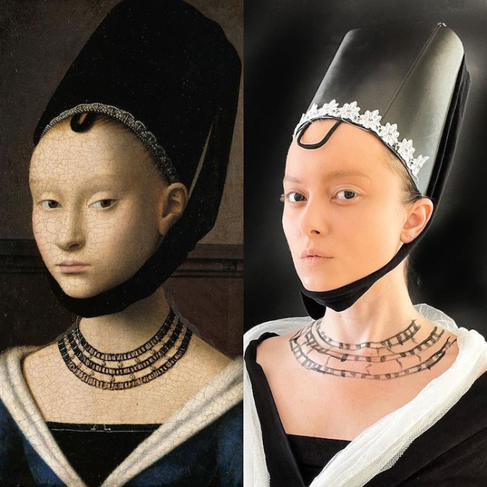 15. She had to draw on the necklace—a clever idea