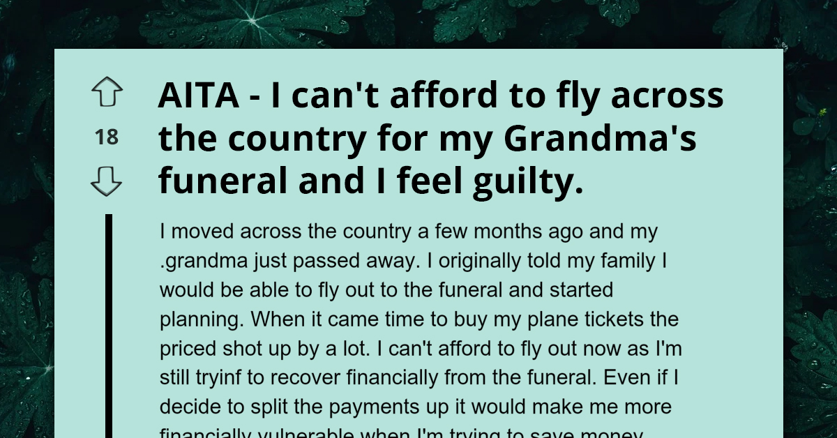 Redditor Devastated as Sky-High Ticket Prices Force Them to Contemplate Missing Grandma’s Funeral