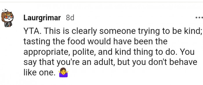 This is someone who was trying to be kind