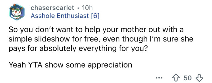 Show some appreciation.
