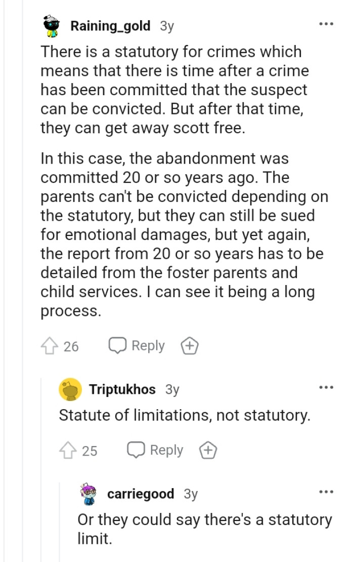The Abandonment Happened Over Two Decades Ago