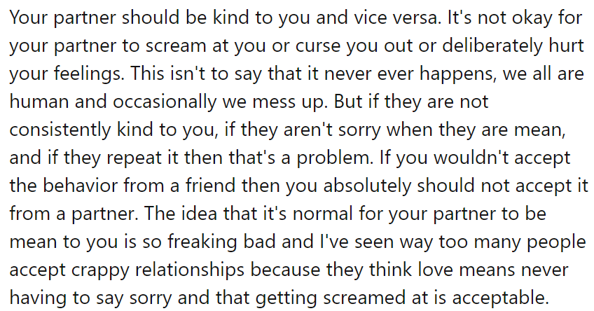 6. Your partner should be kind to you and vice versa