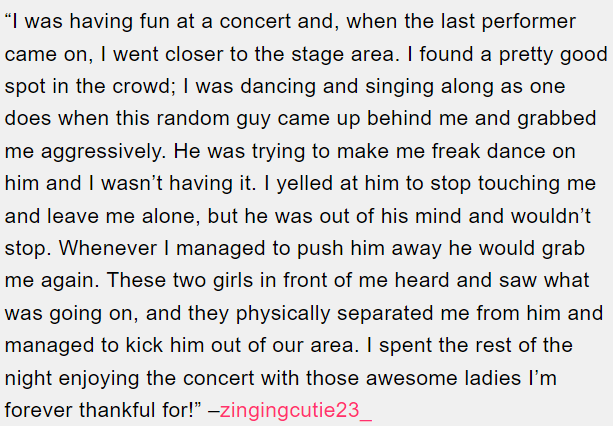 1. Two girls intervened when a guy aggressively grabbed her while dancing.