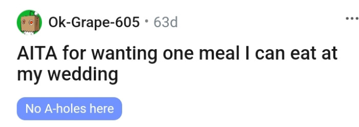 This led to the OP asking the AITA subreddit community...