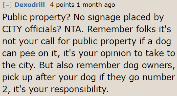 It's never the neighbor's call to place that sign.