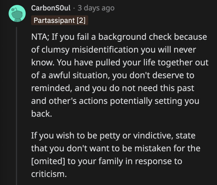 The way OP's family is opposed to her decision may be taken lightly now, but it could be troublesome in the future